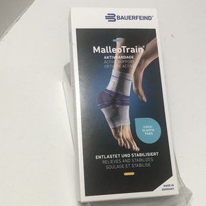 Bauerfeind Malleotrain Left Brace Ankle Support Size 6 Black NEE Bandage Support